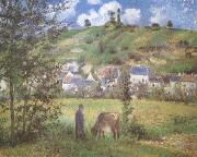 Camille Pissarro Landscape at Chaponval (mk09) Norge oil painting reproduction